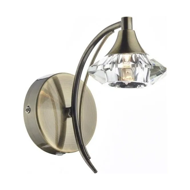 1 Light Wall Light - Antique Brass