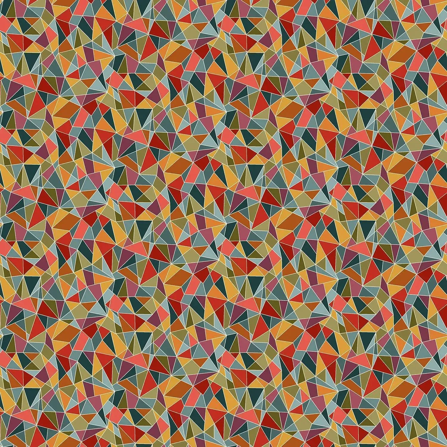 100% Cotton Revival Mosaic Warm By Makower
