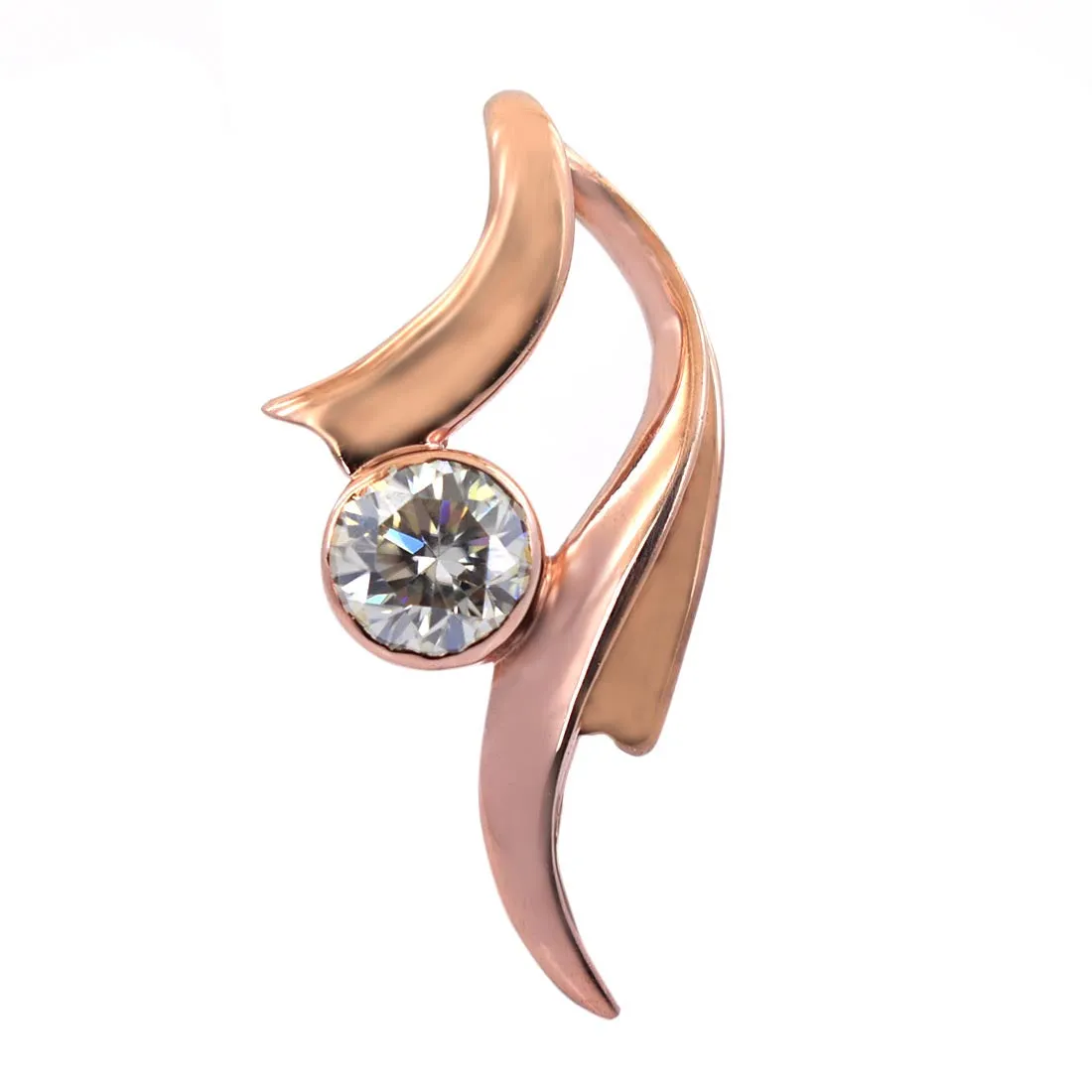 1.25 Ct AAA Certified Stylish Off-White Diamond Solitaire Pendant