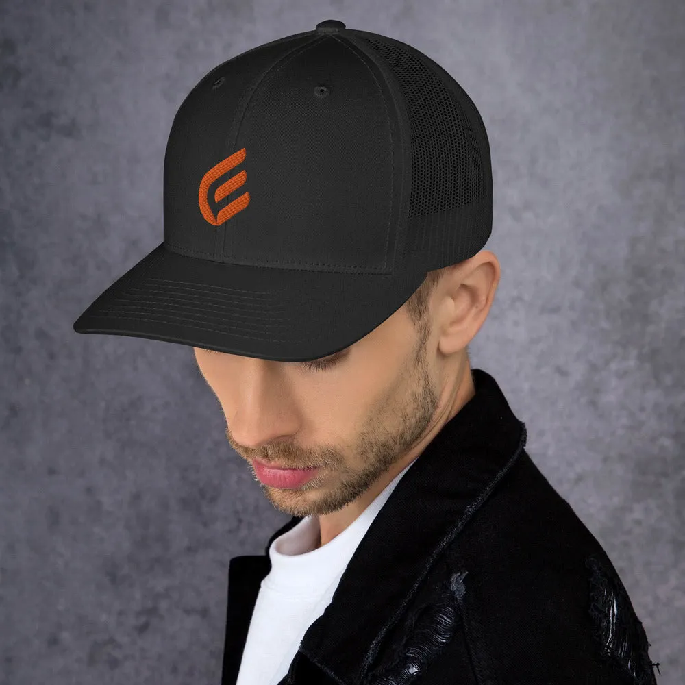 1:Cor Orange | Embroidered Trucker Cap