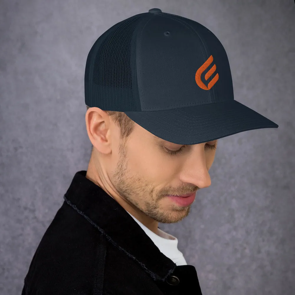 1:Cor Orange | Embroidered Trucker Cap