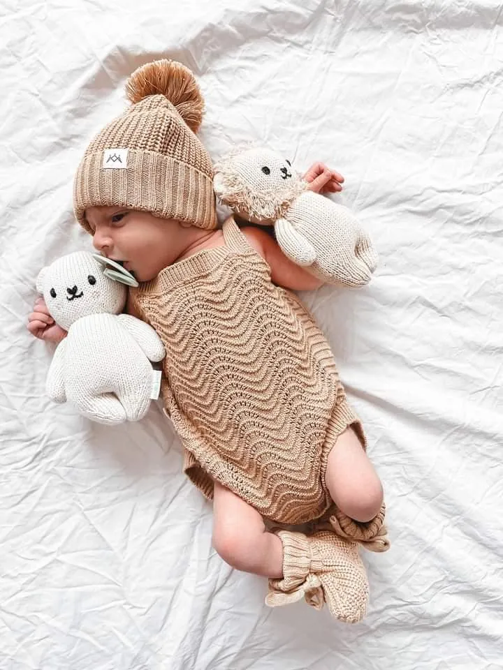 3LC Textured Knit Booties | Coco