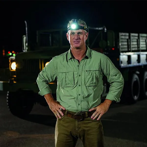 5000 Lux Tactical Military-Grade Adjustable-Focus LED Headlamp With 3 Beam Modes