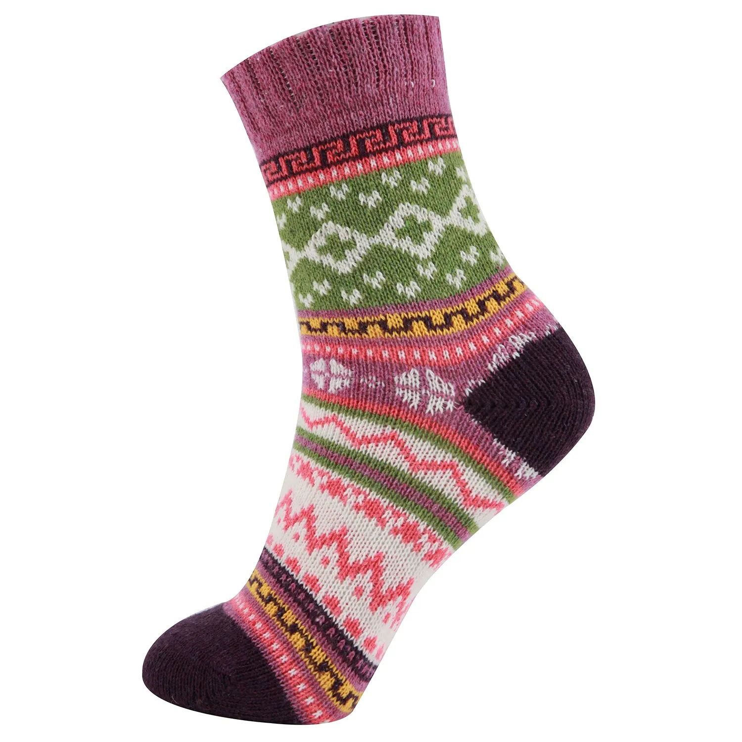 AAS Fun Colorful Wool Warm Knitting Socks Christmas