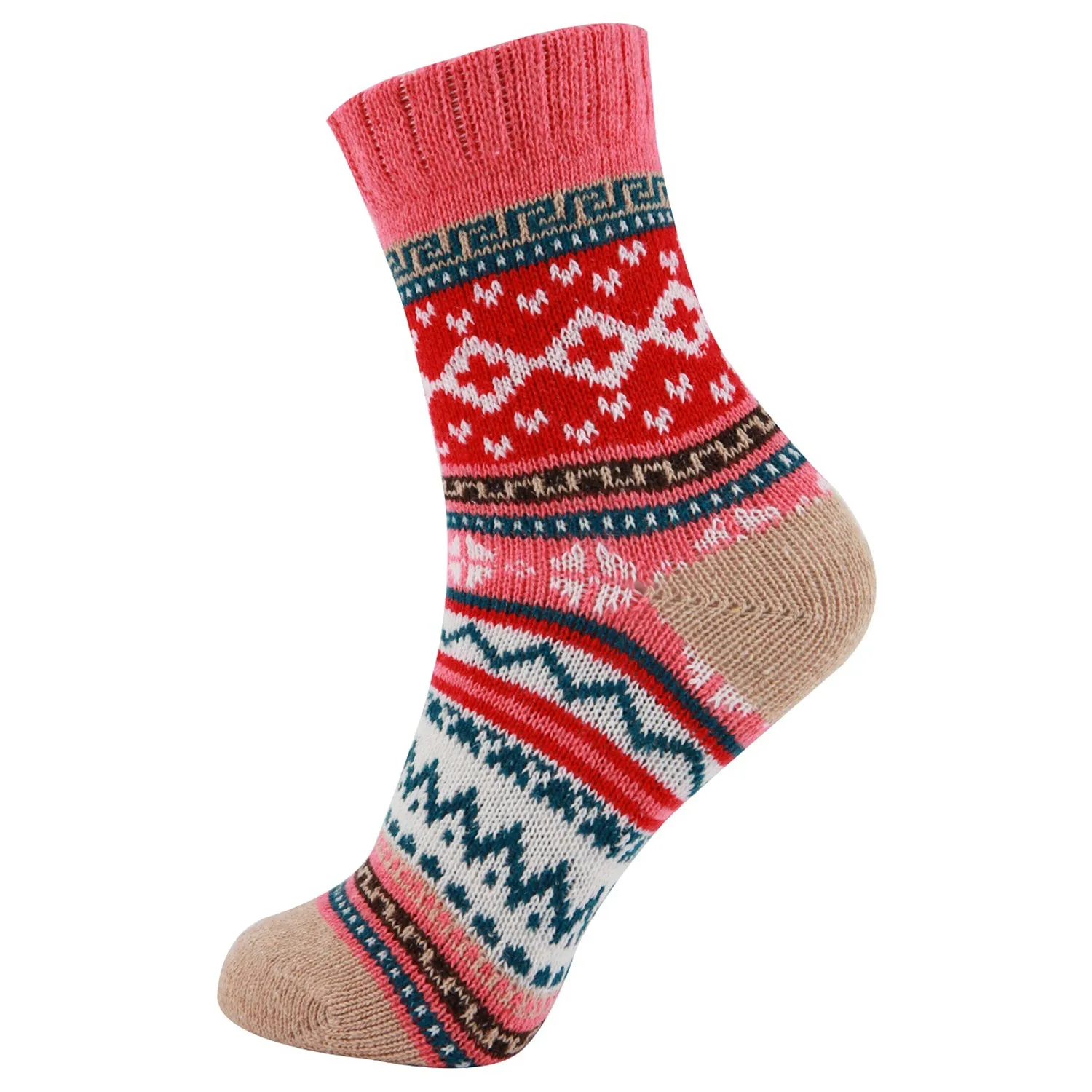 AAS Fun Colorful Wool Warm Knitting Socks Christmas