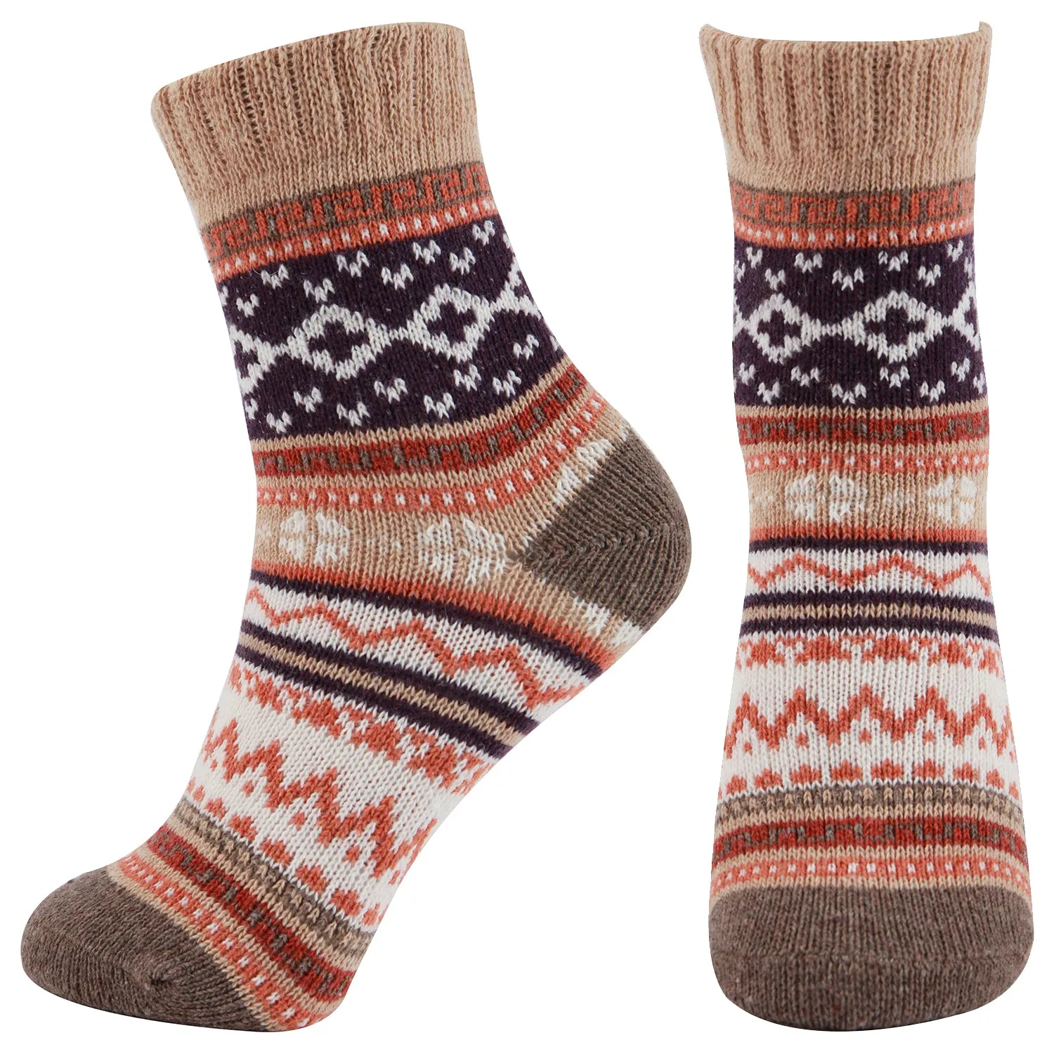 AAS Fun Colorful Wool Warm Knitting Socks Christmas