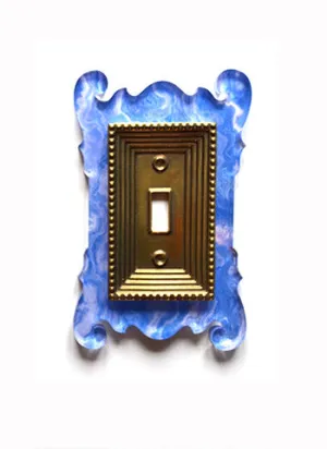 Acrylic   Brass | Rococo Style, Blue Agate