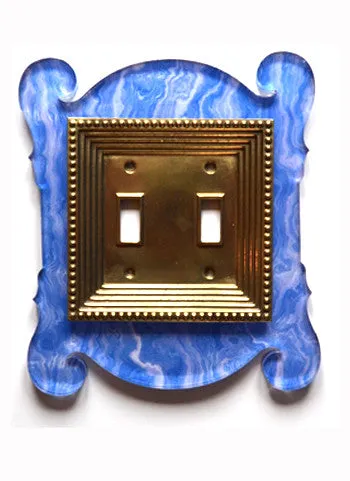 Acrylic   Brass | Rococo Style, Blue Agate