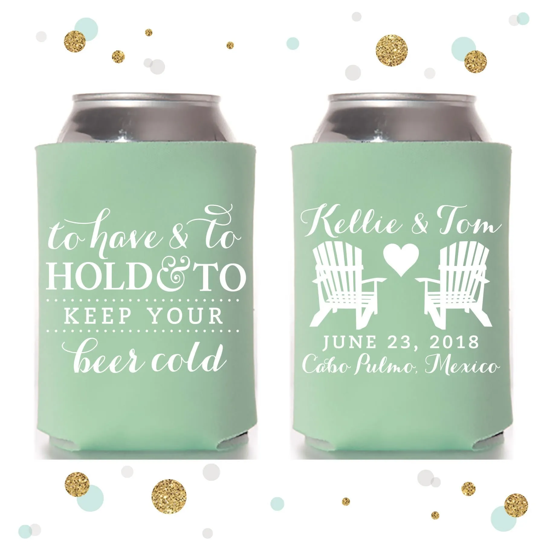 Adirondack Chairs - Wedding Can Cooler #93R