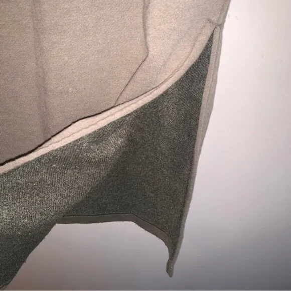 Aerie Army Green Sweat Midi Skirt with Slits S