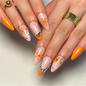 Almond Warm flowers Orange