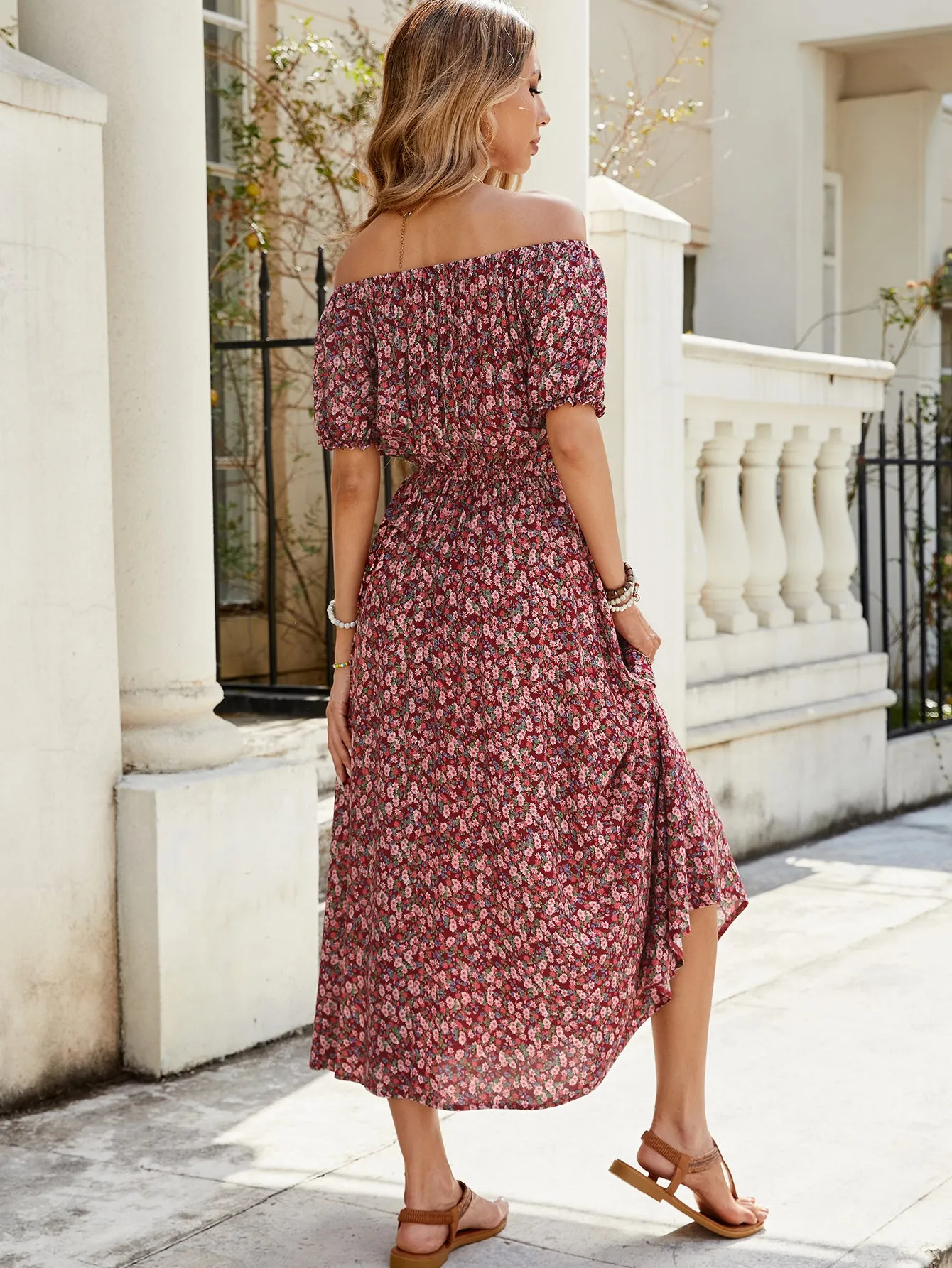 Amelia Off-Shoulder Floral Maxi Dress