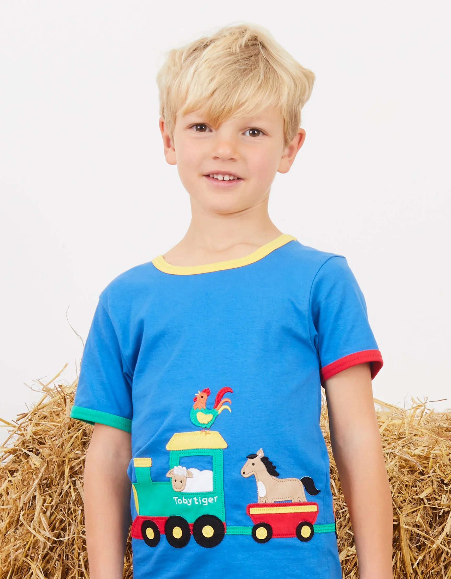 Animal Train Applique SS T-Shirt