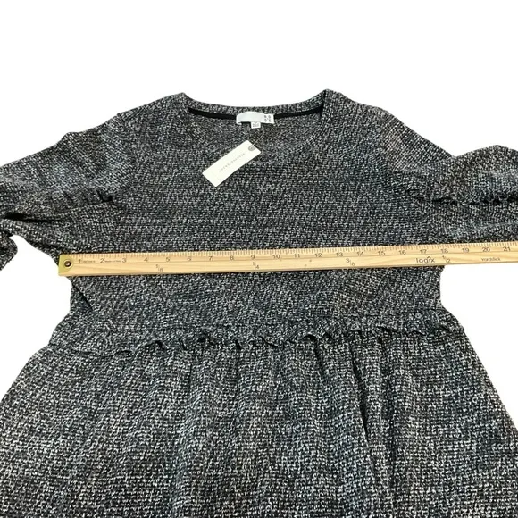 Anthropologie RO   DE Stella Long Sleeve Ruffled Sweater Knit Dress Size Medium