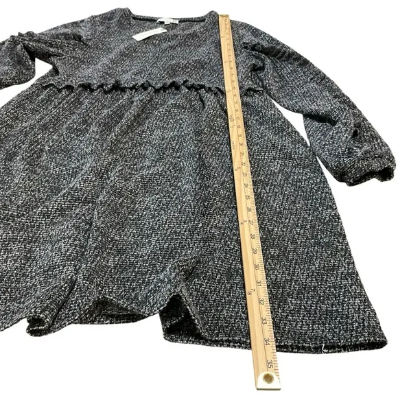 Anthropologie RO   DE Stella Long Sleeve Ruffled Sweater Knit Dress Size Medium