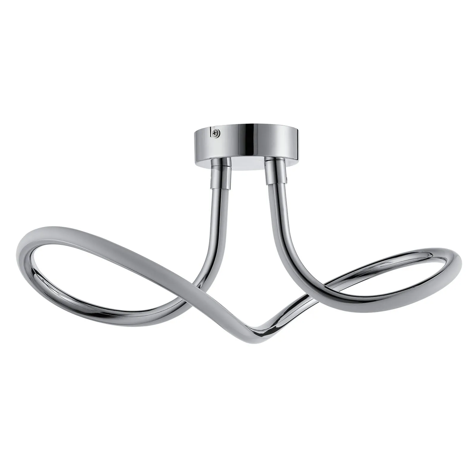 Ashby LED Curved Ceiling Lamp, Chrome