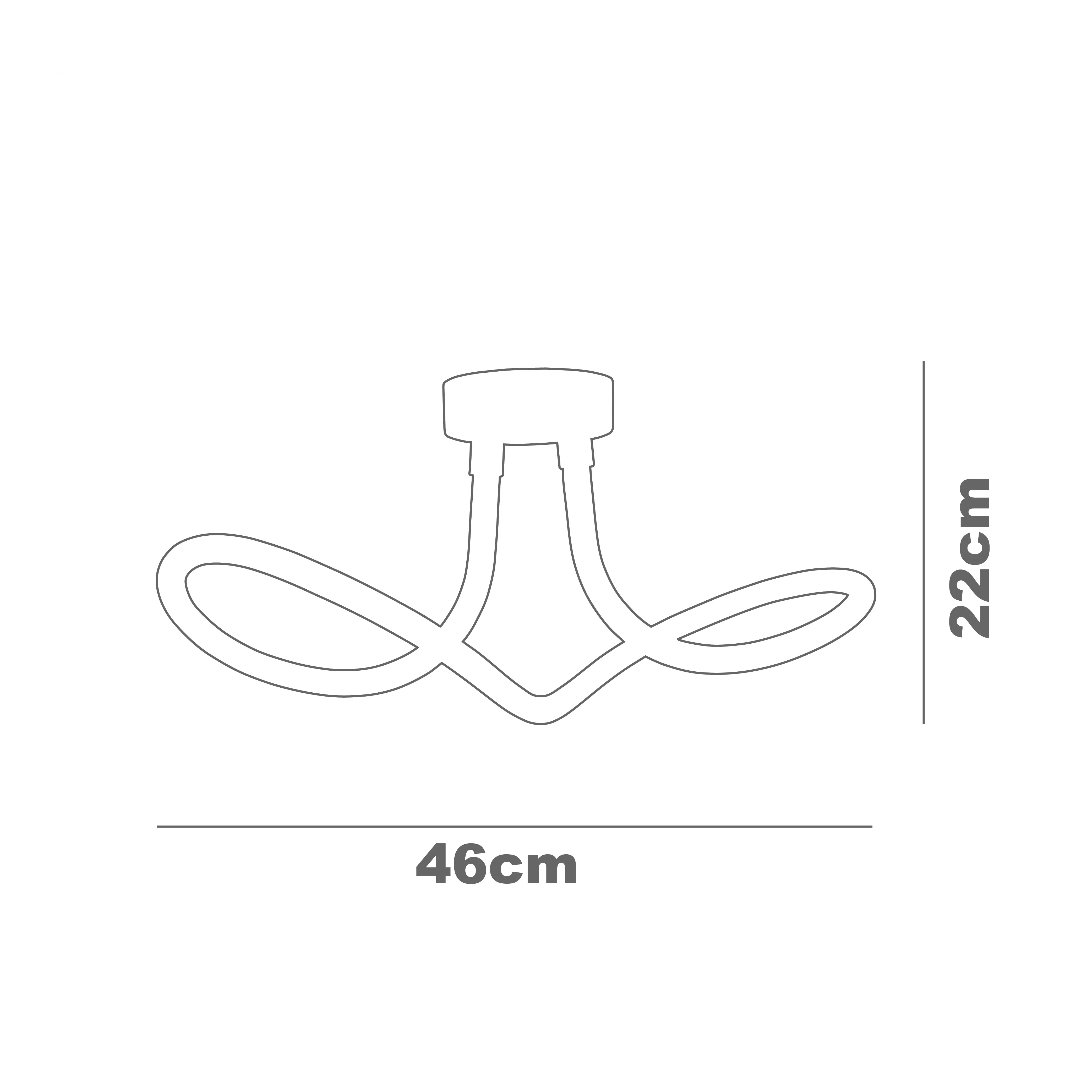 Ashby LED Curved Ceiling Lamp, Chrome
