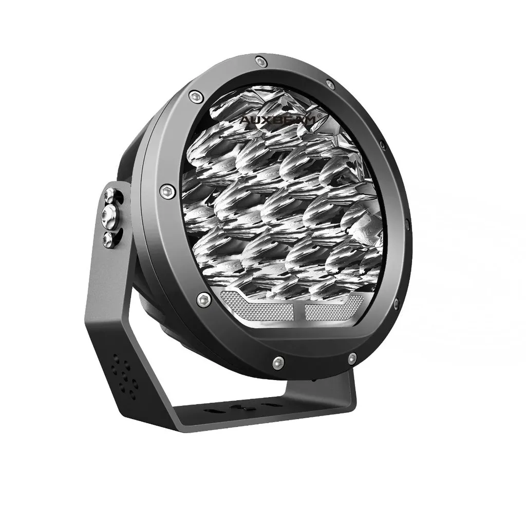 Auxbeam - 7 Inch 178W Round off road light Spot Beam LED Driving Lights With Dual Control Switch