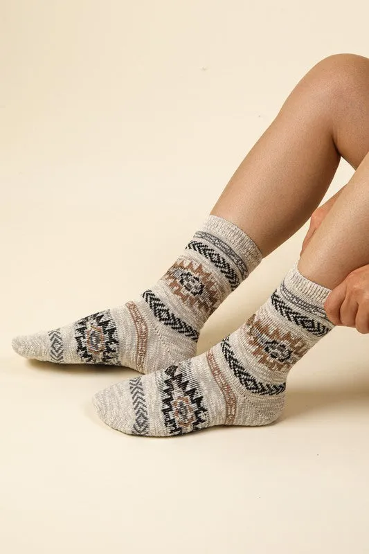 Aztec Cozy Socks