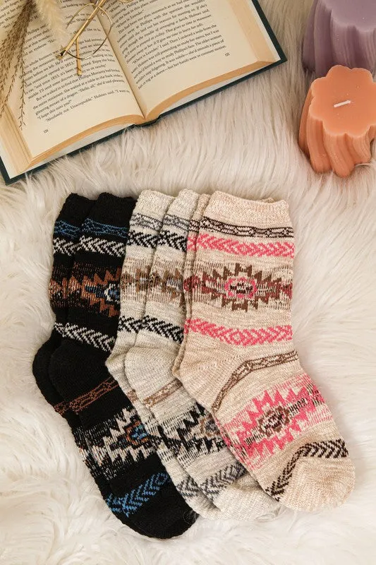 Aztec Cozy Socks
