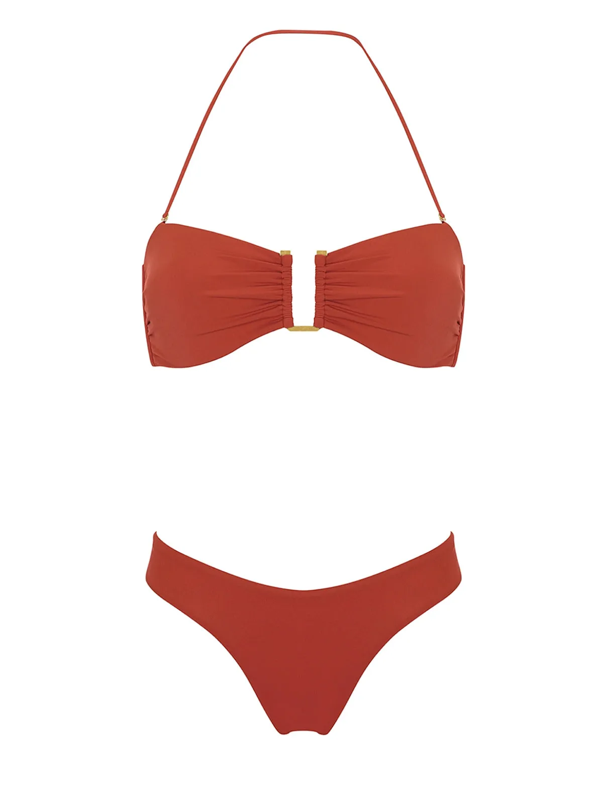 Bandeau Ocre 75-High Rise Ocre 20 Bikini