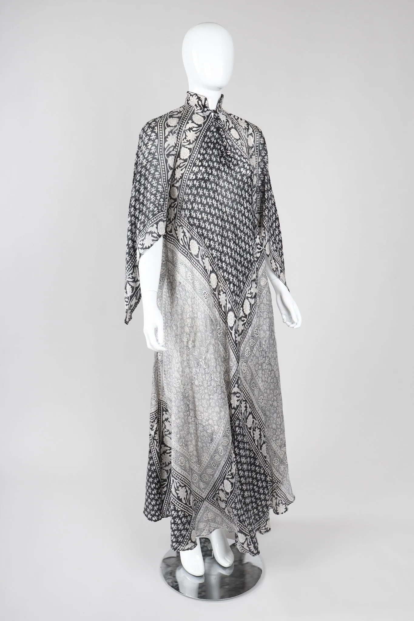 Batik Print Silk Habutai Dress