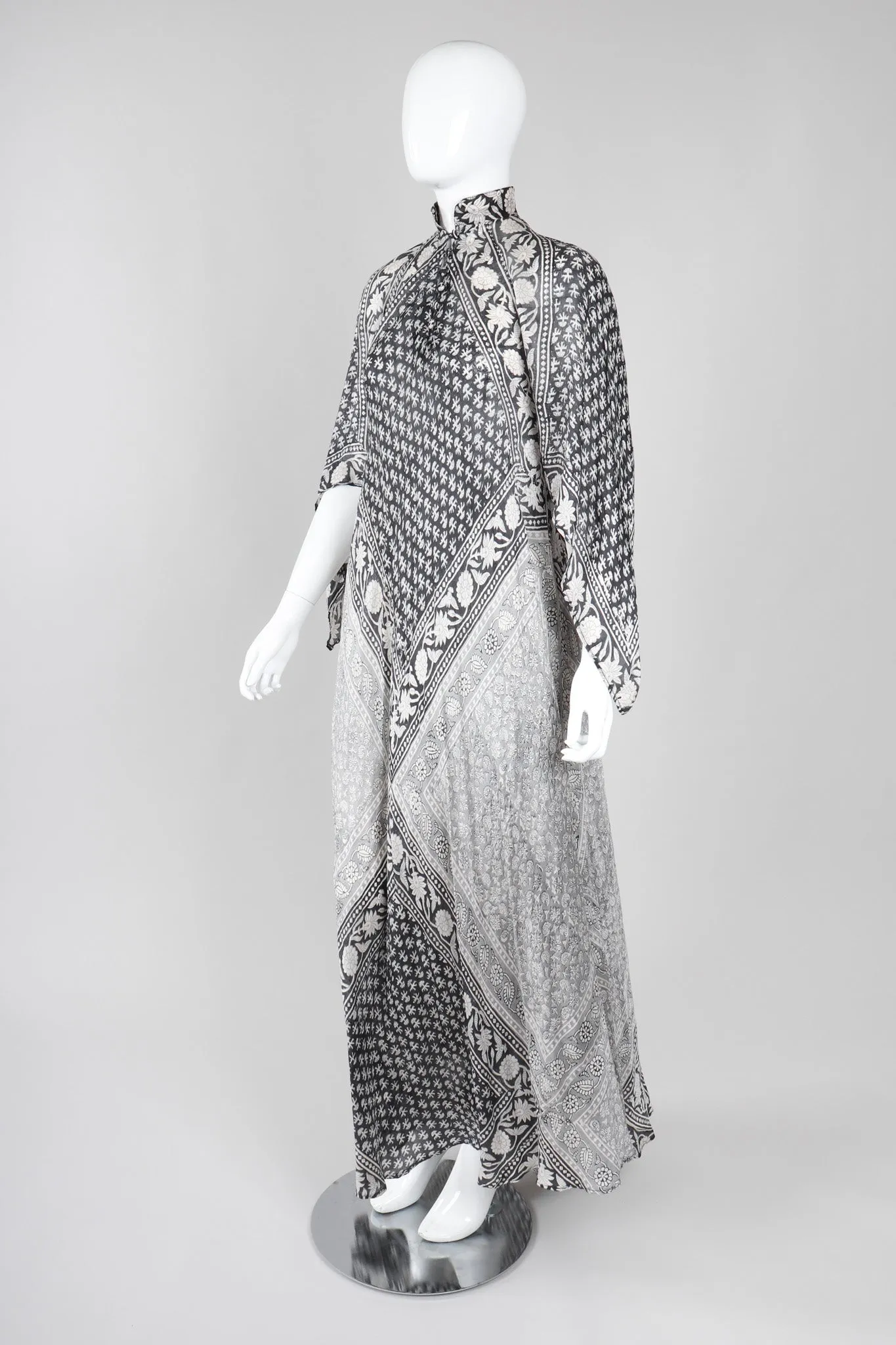 Batik Print Silk Habutai Dress