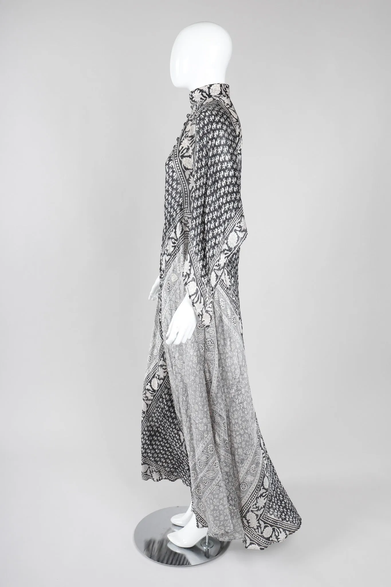 Batik Print Silk Habutai Dress