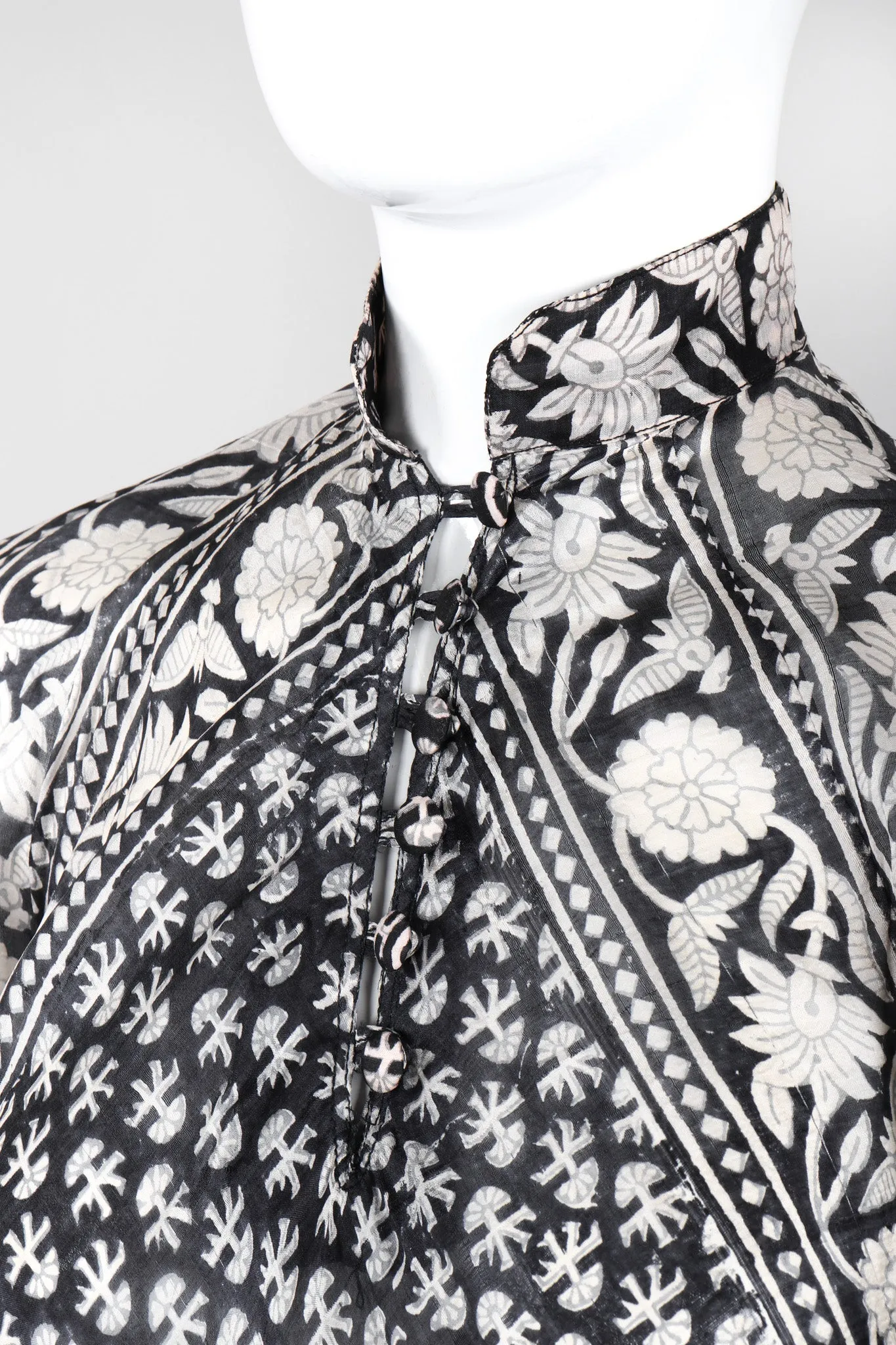 Batik Print Silk Habutai Dress
