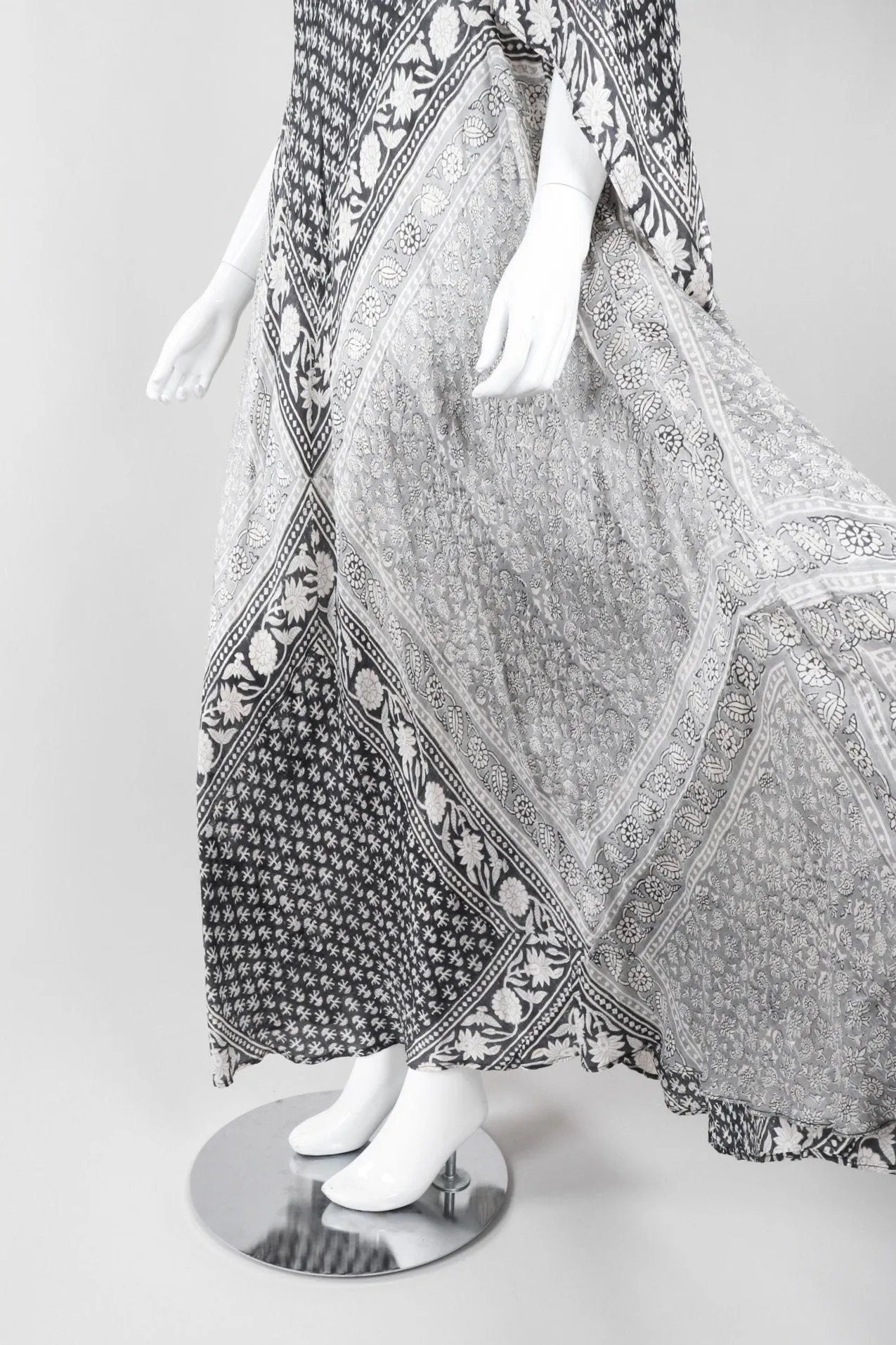 Batik Print Silk Habutai Dress