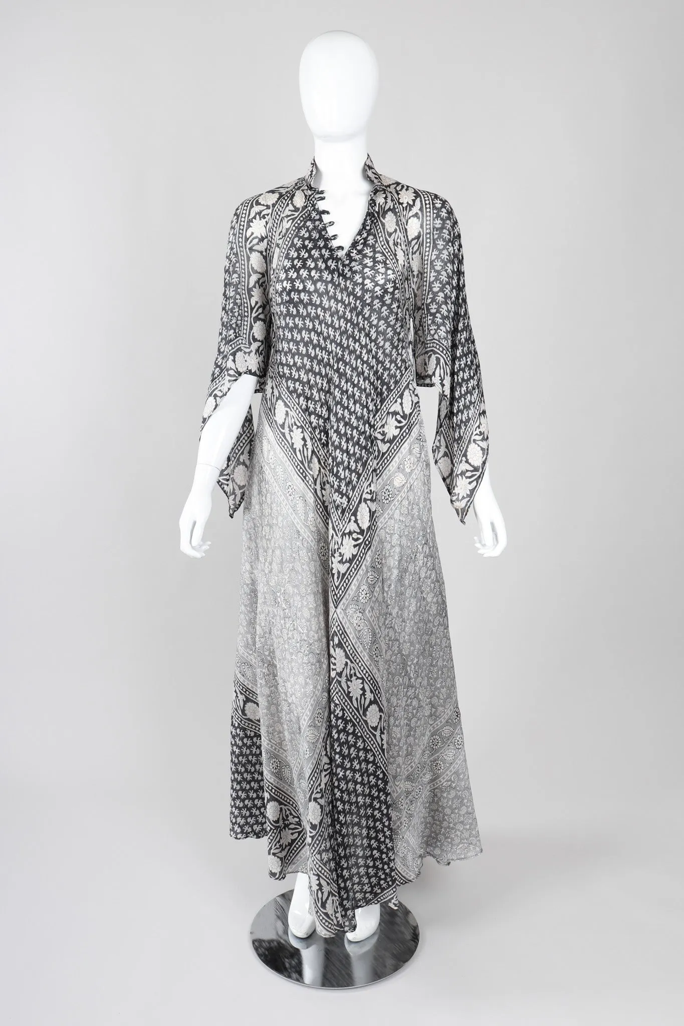 Batik Print Silk Habutai Dress