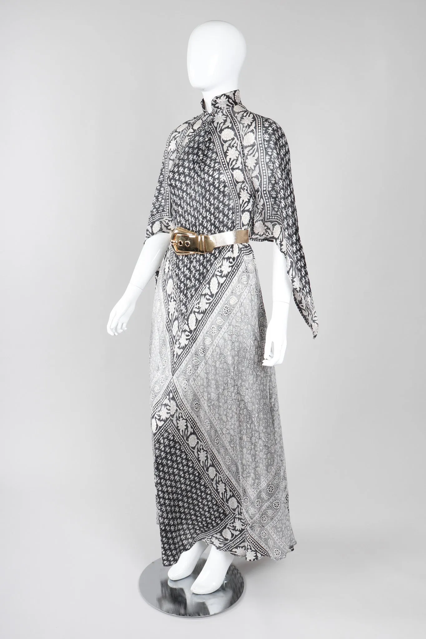 Batik Print Silk Habutai Dress