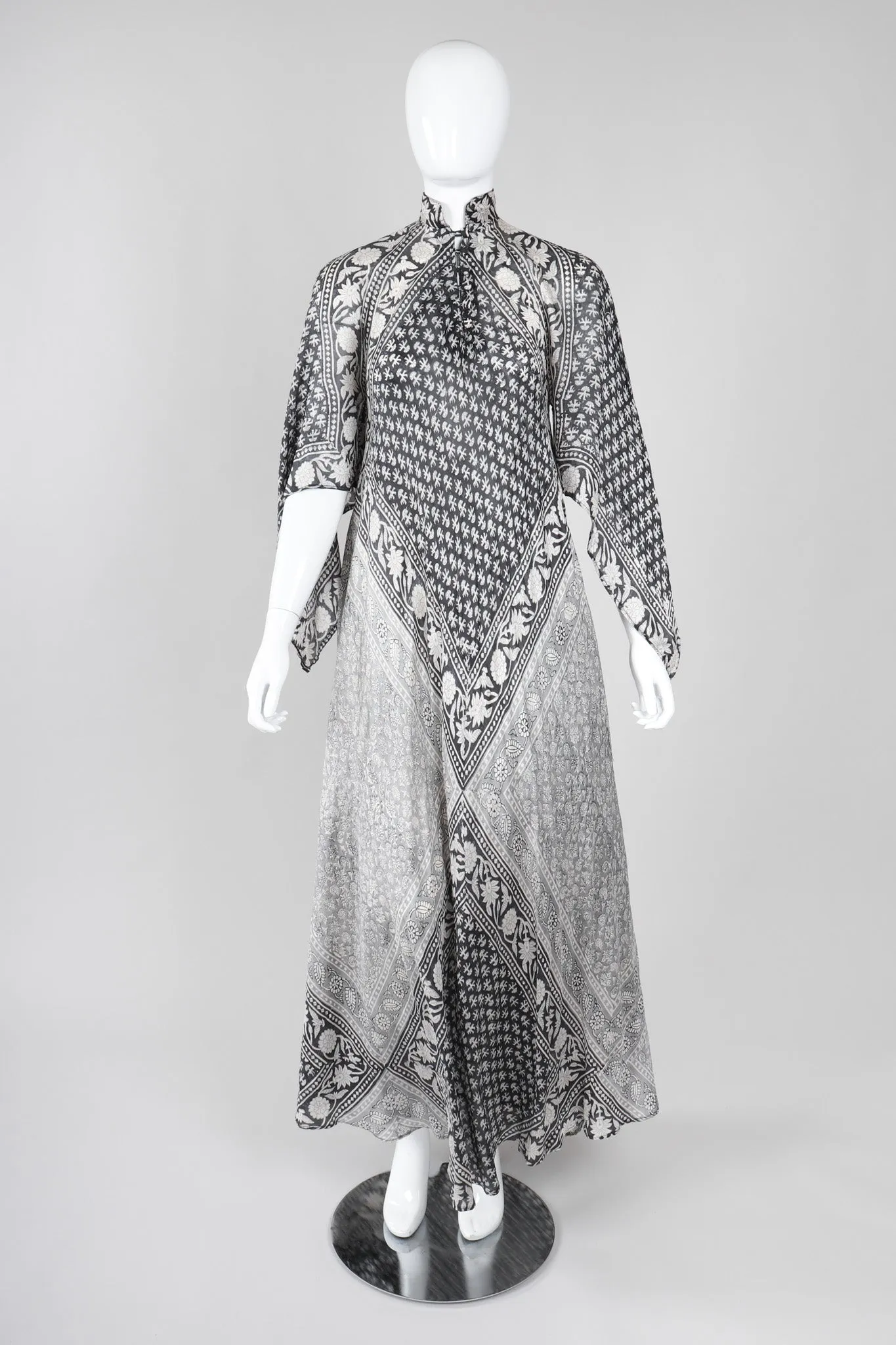 Batik Print Silk Habutai Dress