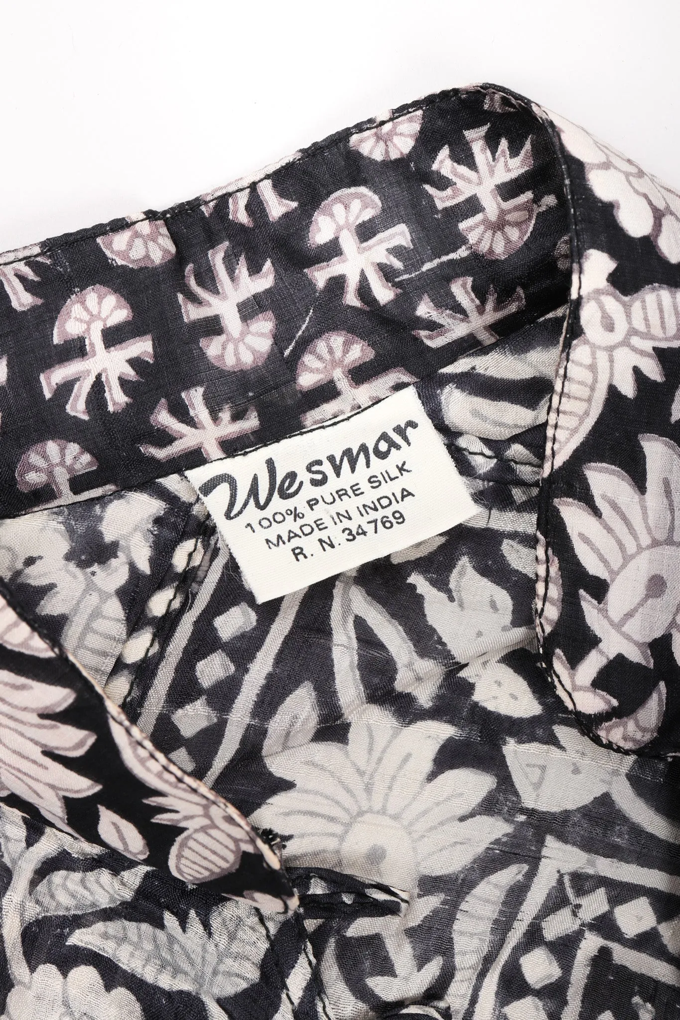 Batik Print Silk Habutai Dress