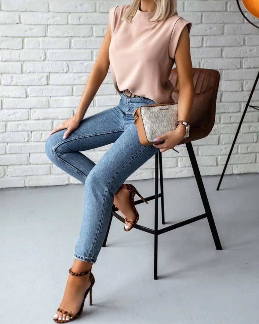 Be Elegant Lady Cozy Blouse Shirt - Khaki