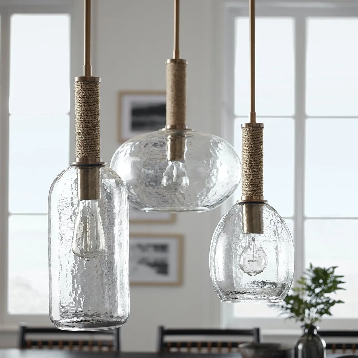 Branton Brass Pendant - Long