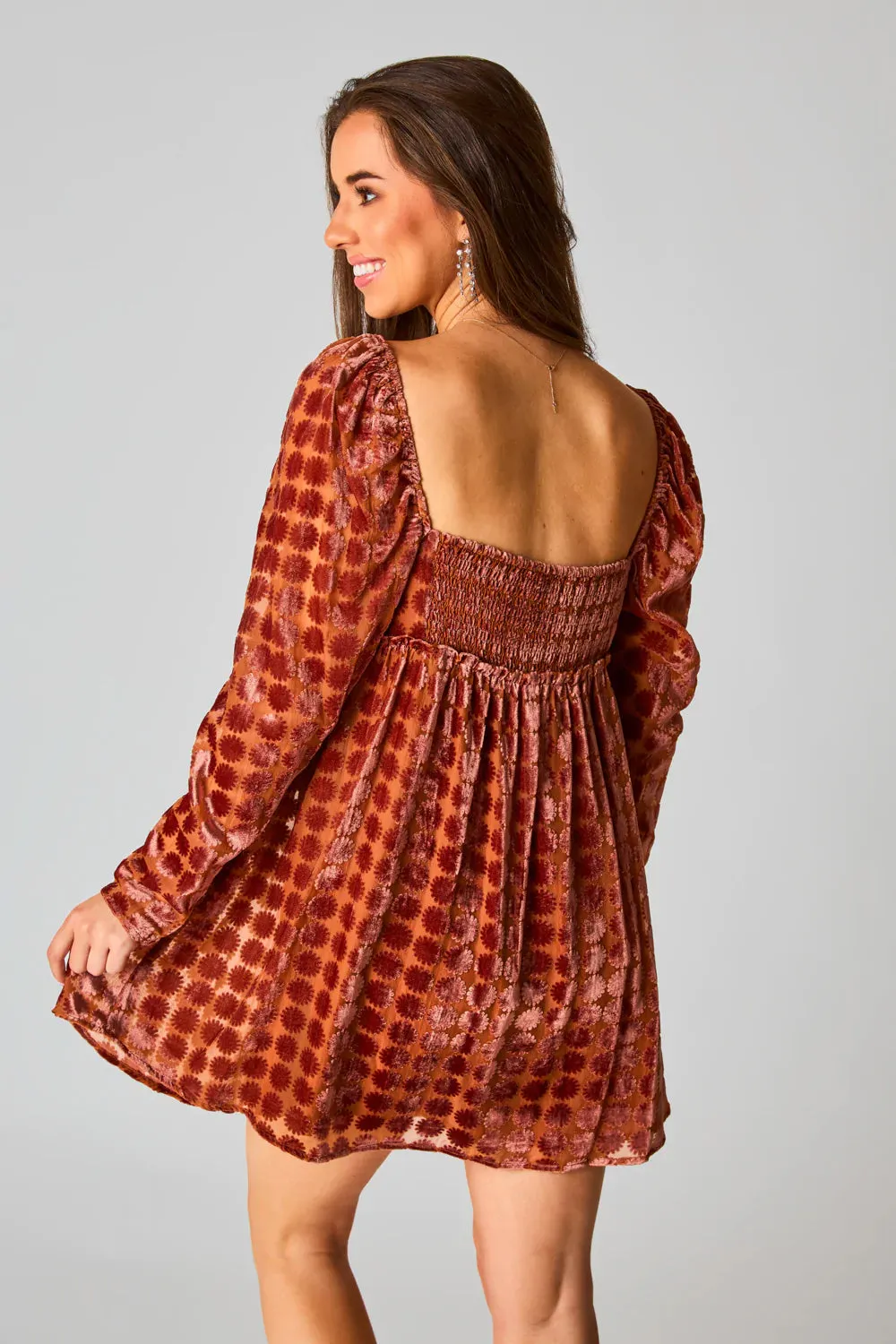 BUDDY LOVE FALLON BABYDOLL MINI DRESS - BUTTERNUT