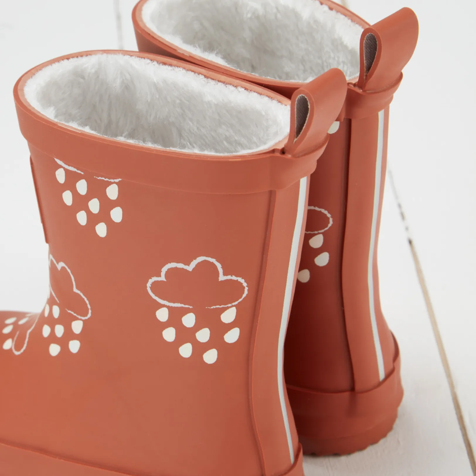 Burnt Orange Colour-Changing Kids Wellies