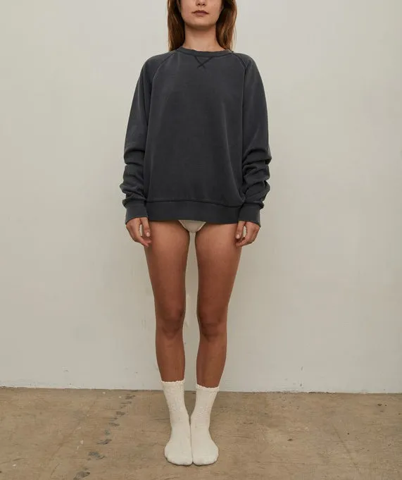 Cara Classic Crew Neck Sweater in Light Taupe