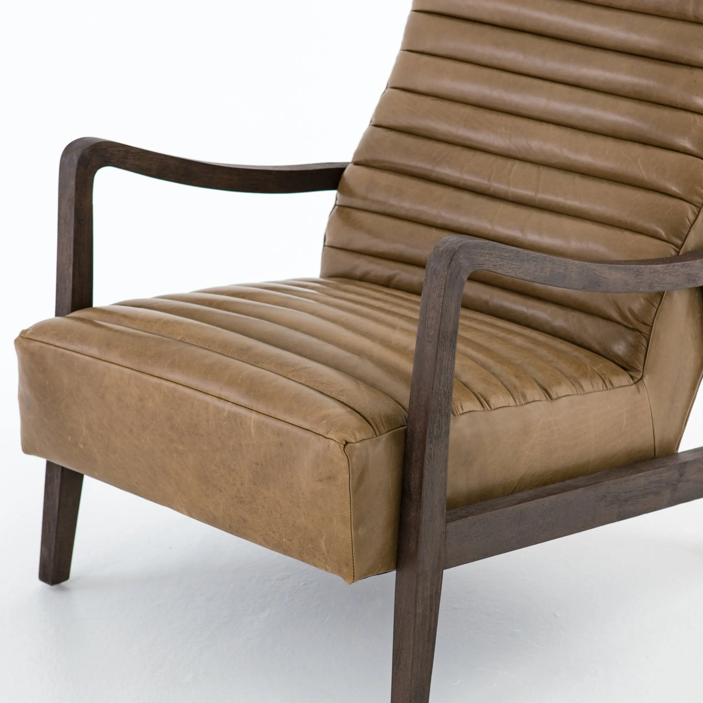 Chance Leather Chair, Dakota Warm Taupe