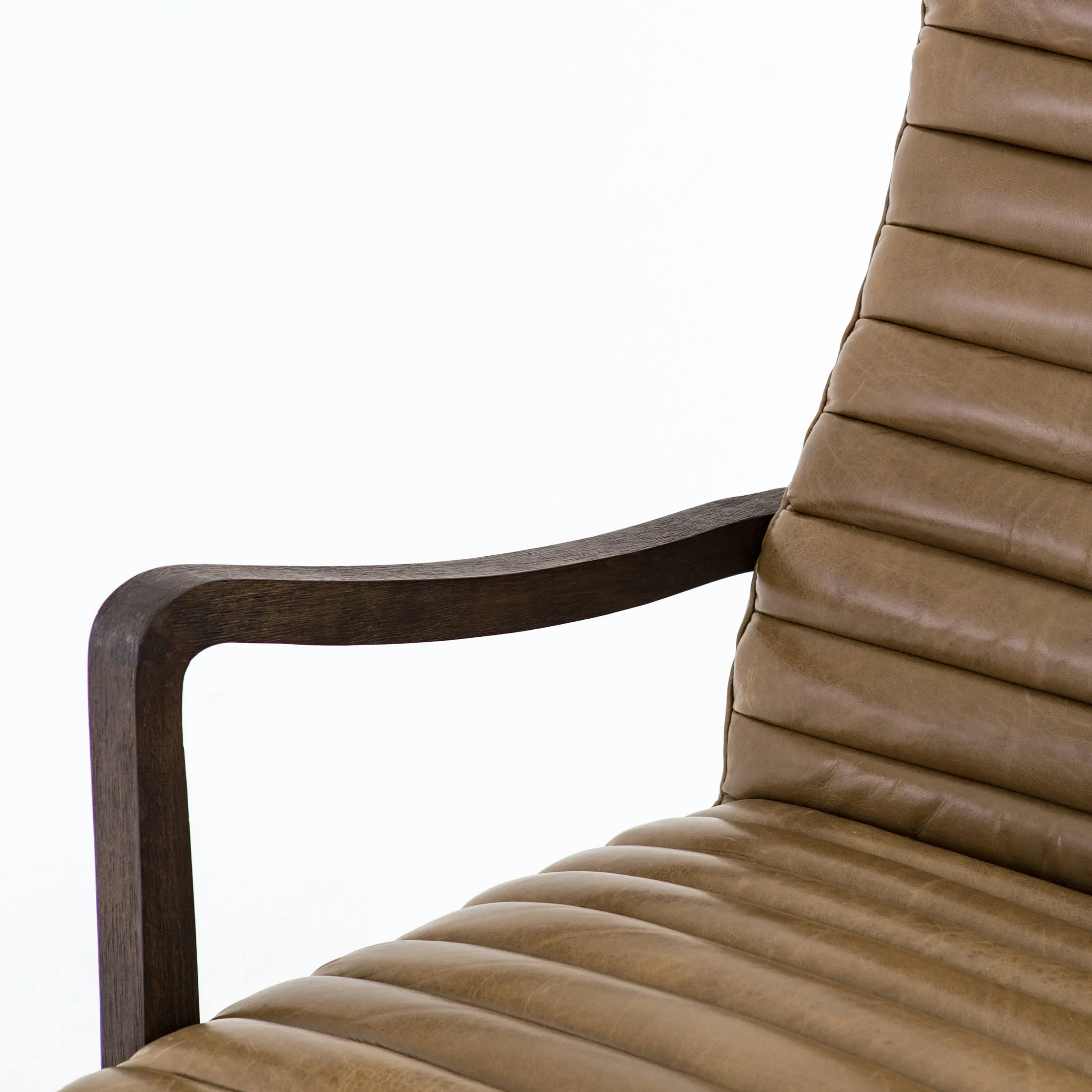 Chance Leather Chair, Dakota Warm Taupe