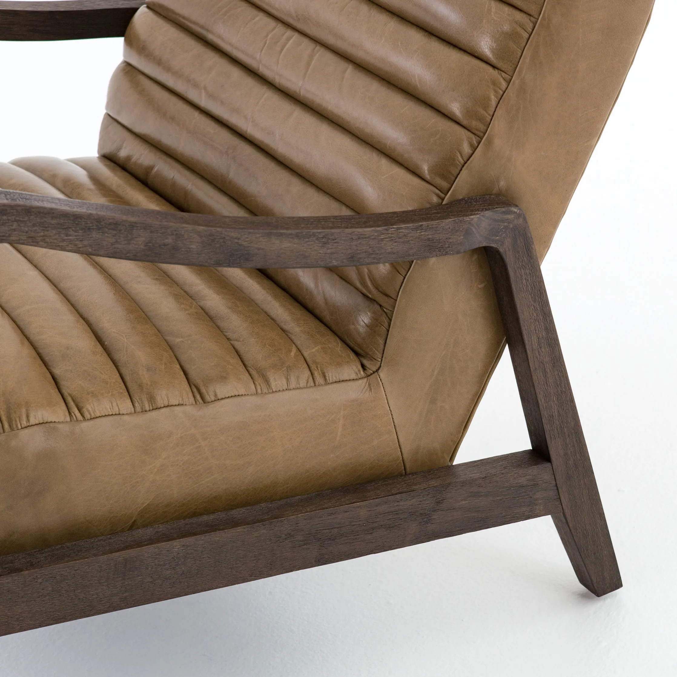 Chance Leather Chair, Dakota Warm Taupe
