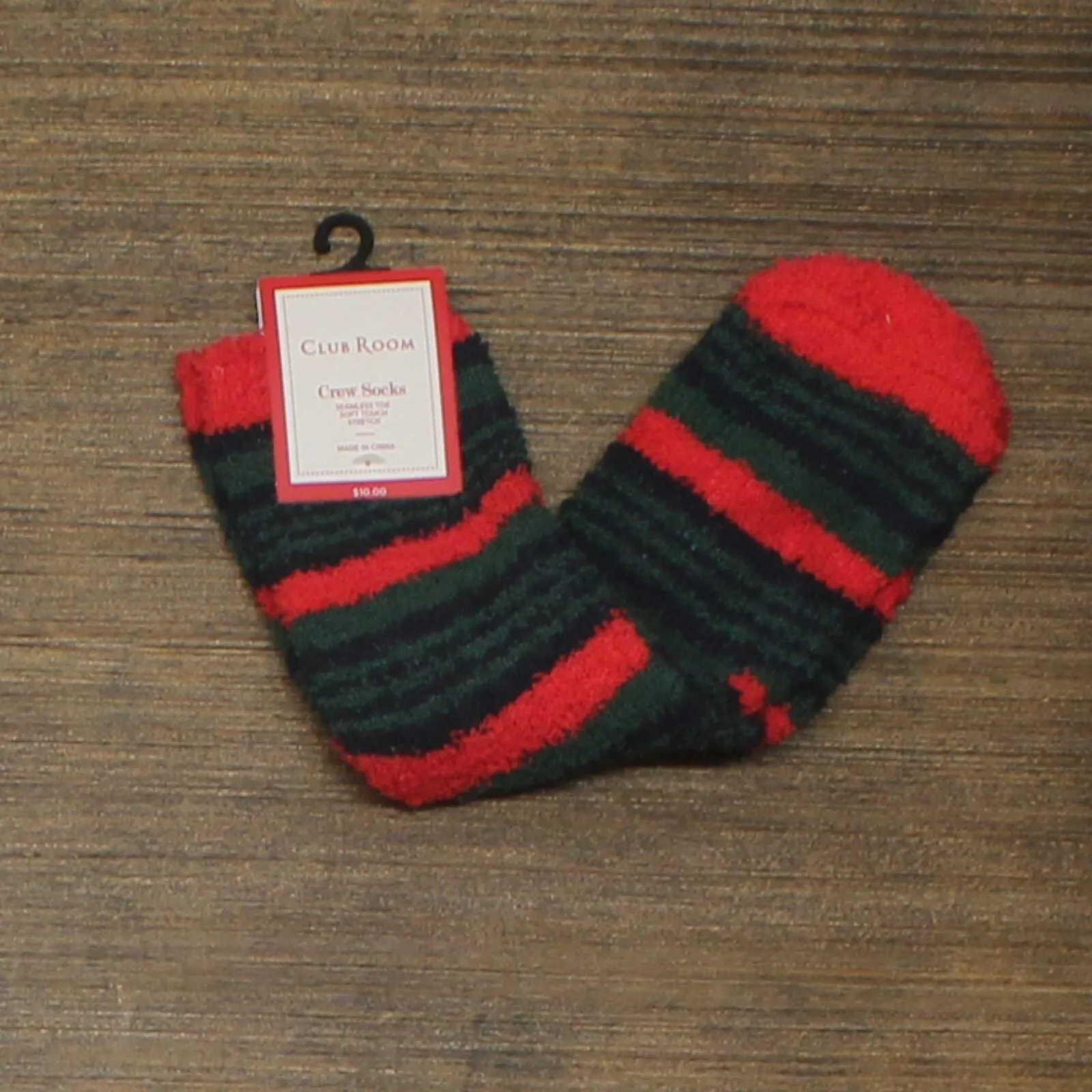 Club Room Mens Cozy Holiday Stripe Crew Socks