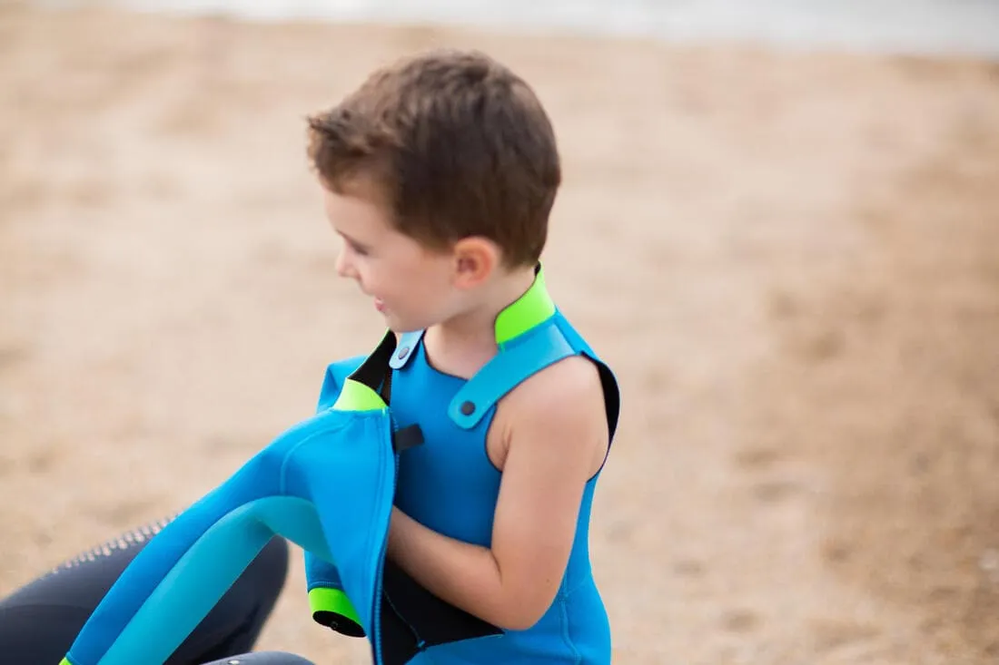 Combinaison Néoprène Natation  Jeune Enfant - TI WARM - Bleue