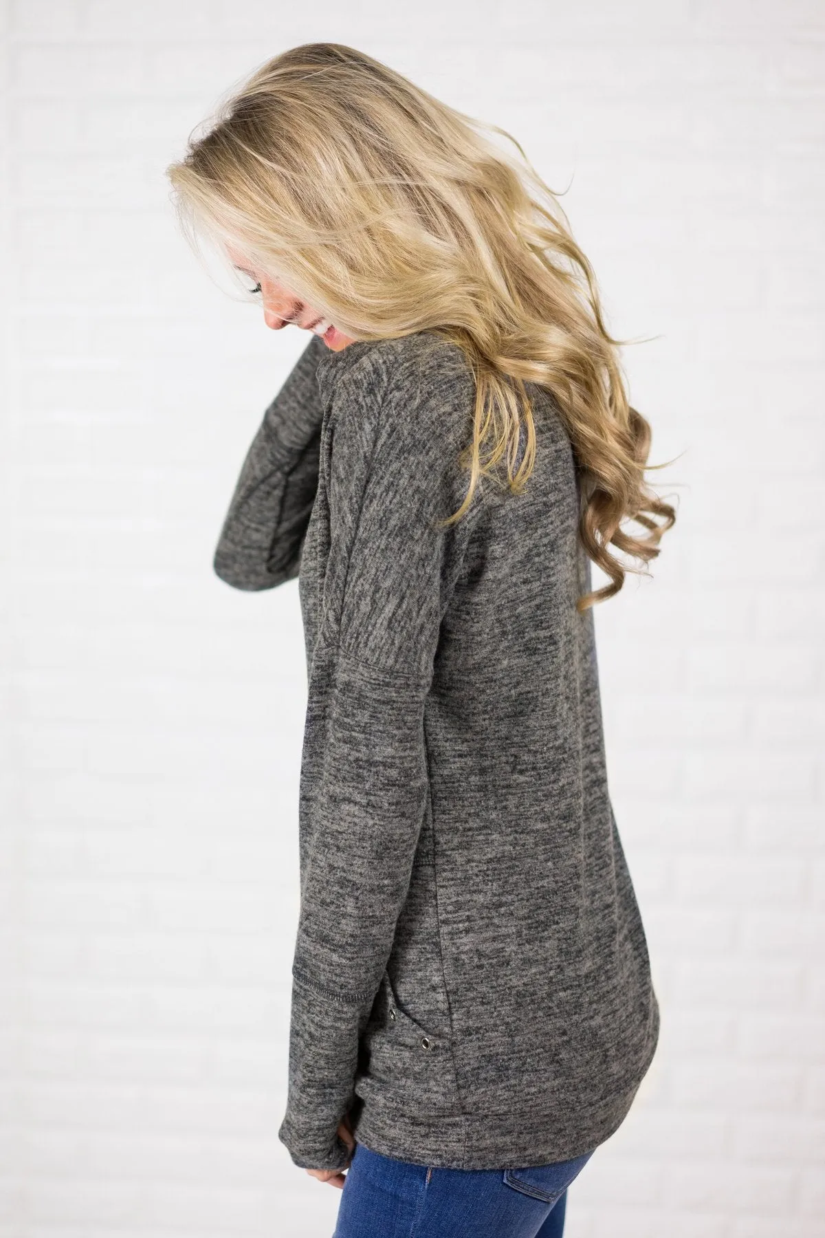 Cozy All Day Sweater ~ Charcoal