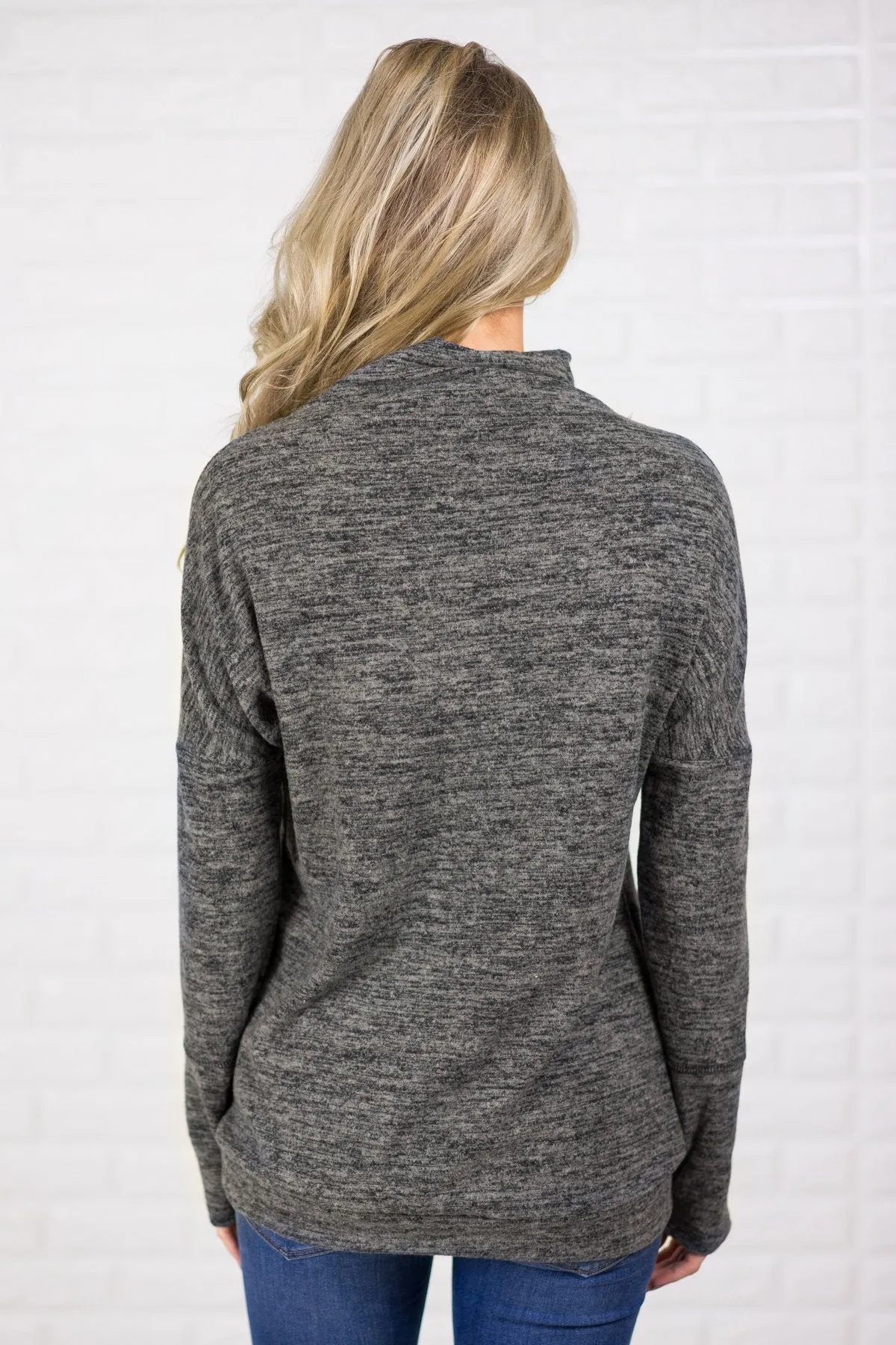 Cozy All Day Sweater ~ Charcoal