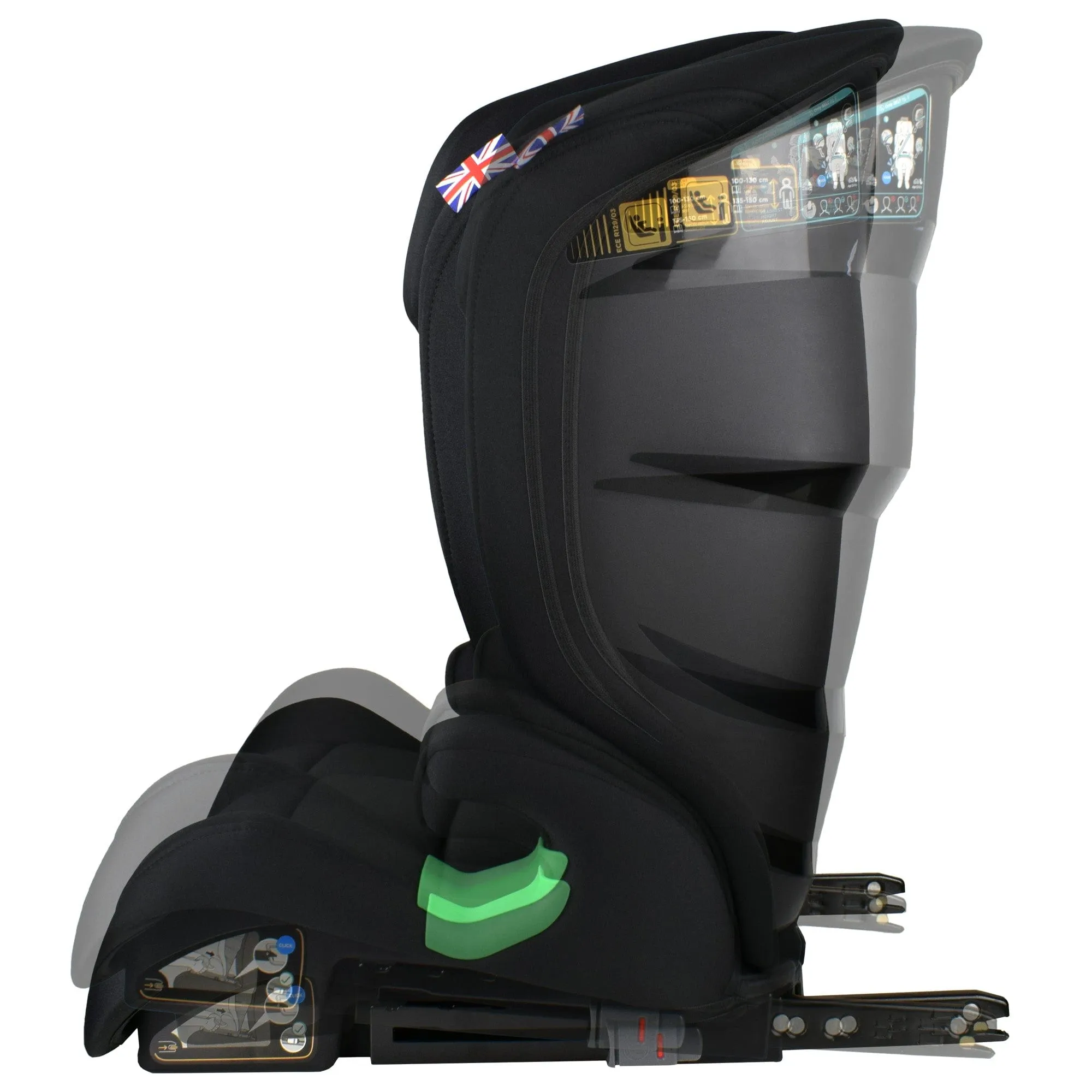 Cozy N Safe Apache i-Size 100-150cm - Onyx