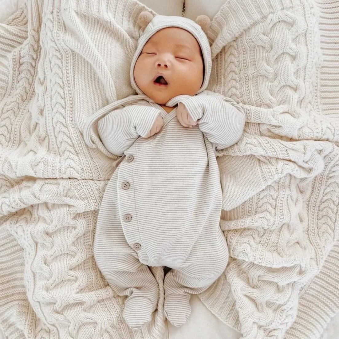 Cozy Romper with Bonnet