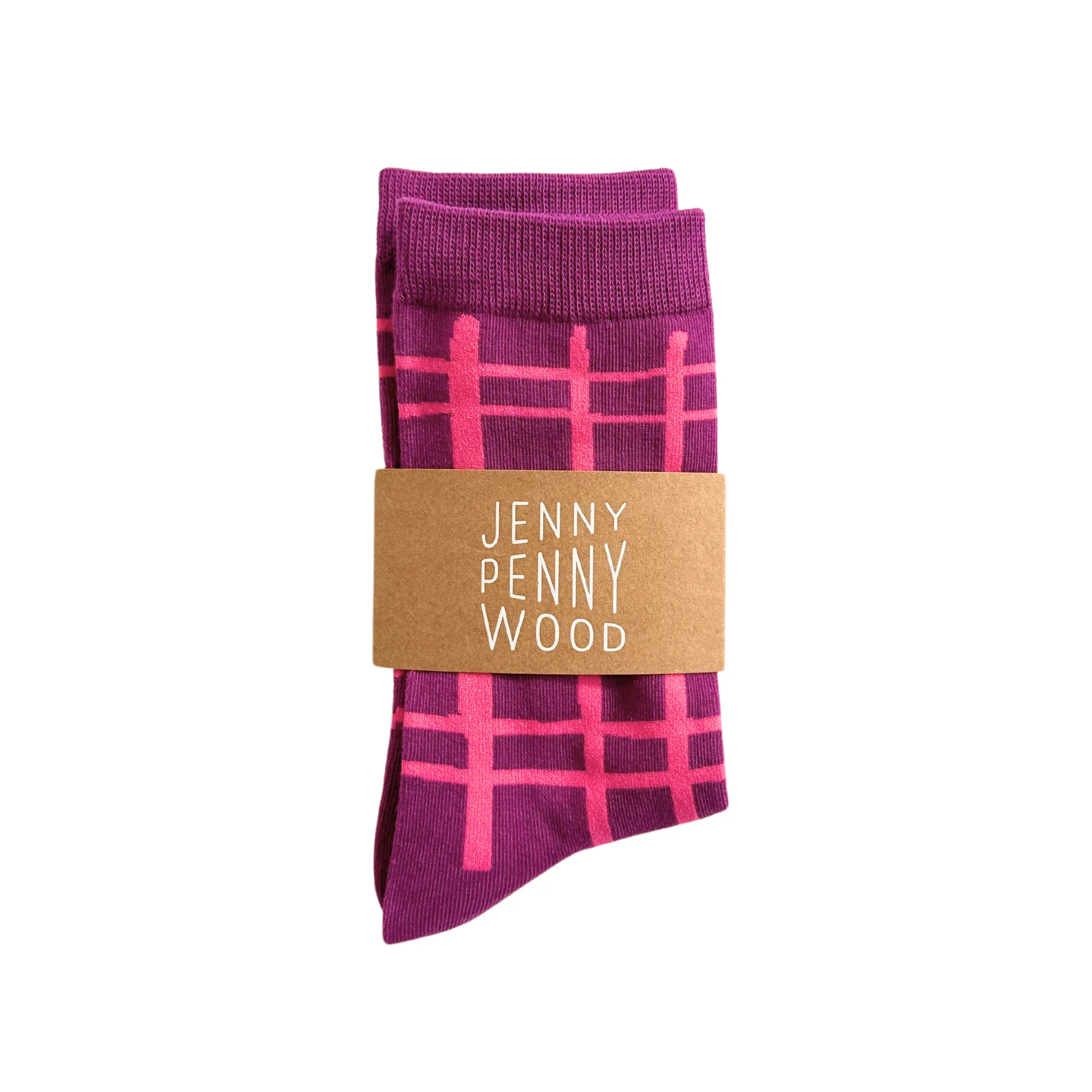 Crew Socks - Darby in Magenta & Hot Pink