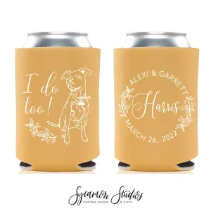 Custom Pet Illustration - Wedding Can Cooler #192R